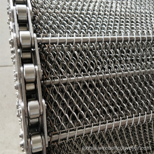 Conventional Weave Belt Chain Flat Spiral Wire Mesh Weave Conveyor Belt Factory